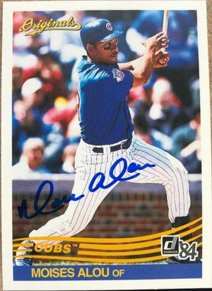 Moises Alou Signed 2002 Donruss Originals 1984 Style Baseball Card - Chicago Cubs