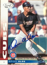 Moises Alou Signed 2002 Leaf Baseball Card - Chicago Cubs