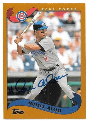 Moises Alou Signed 2002 Topps Baseball Card - Chicago Cubs - PastPros