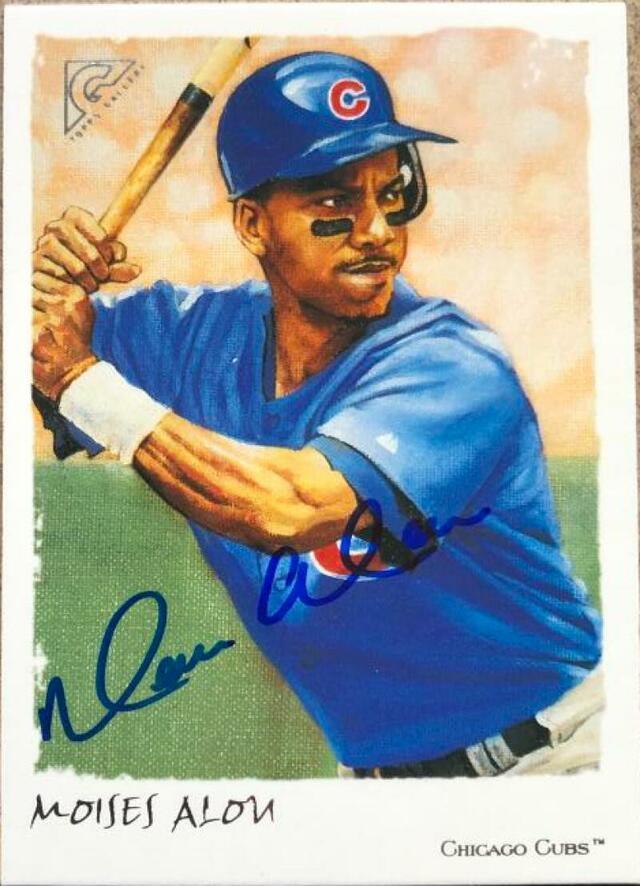 Moises Alou Signed 2002 Topps Gallery Baseball Card - Chicago Cubs - PastPros