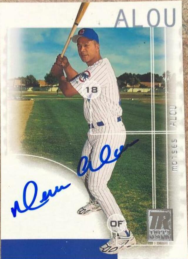 Moises Alou Signed 2002 Topps Reserve Baseball Card - Chicago Cubs - PastPros