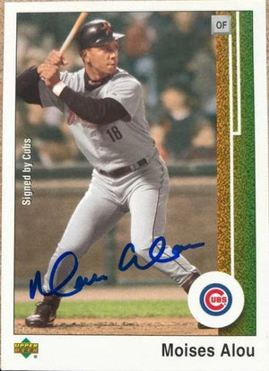 Moises Alou Signed 2002 Upper Deck Authentics Baseball Card - Chicago Cubs