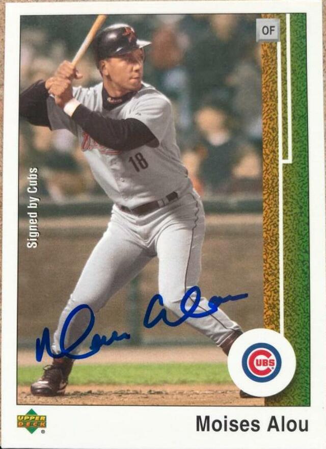 Moises Alou Signed 2002 Upper Deck Authentics Baseball Card - Chicago Cubs - PastPros