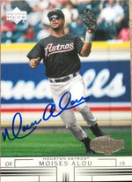 Moises Alou Signed 2002 Upper Deck Baseball Card - Houston Astros