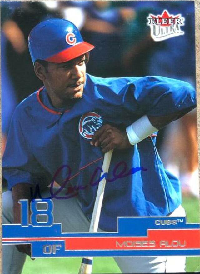 Moises Alou Signed 2003 Fleer Ultra Baseball Card - Chicago Cubs - PastPros