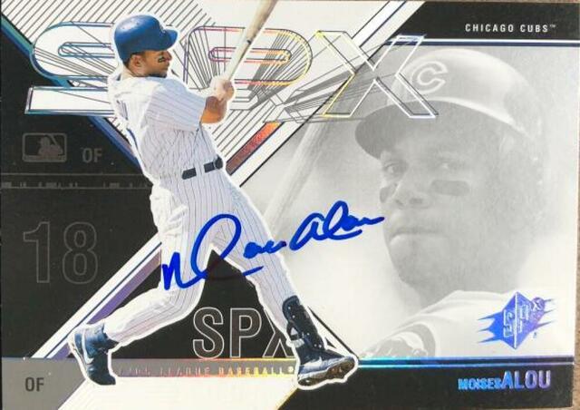 Moises Alou Signed 2003 SPx Baseball Card - Chicago Cubs - PastPros