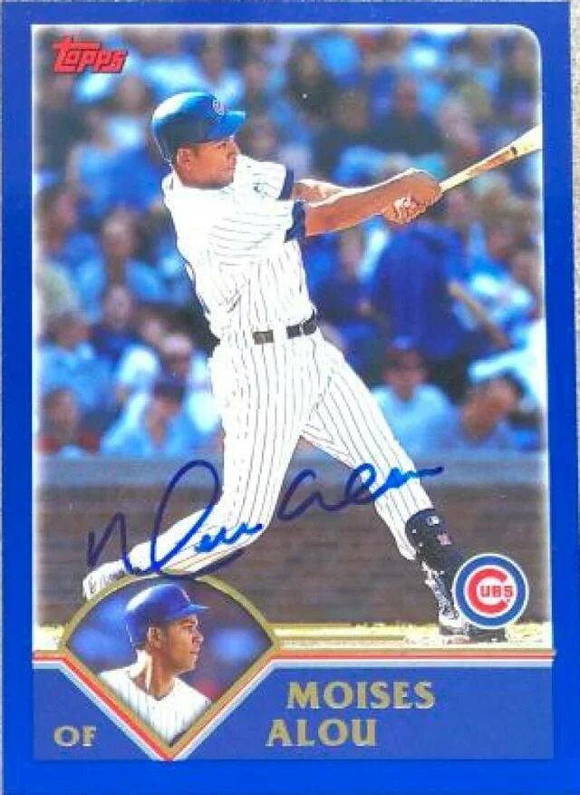Moises Alou Signed 2003 Topps Baseball Card - Chicago Cubs