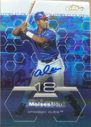 Moises Alou Signed 2003 Topps Finest Baseball Card - Chicago Cubs - PastPros