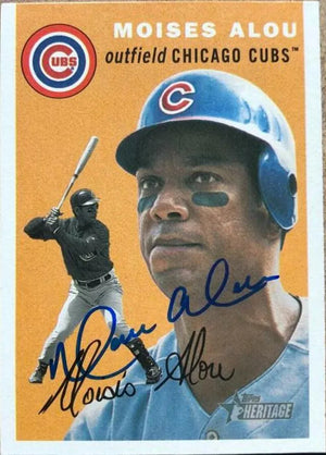 Moises Alou Signed 2003 Topps Heritage Baseball Card - Chicago Cubs - SP - PastPros