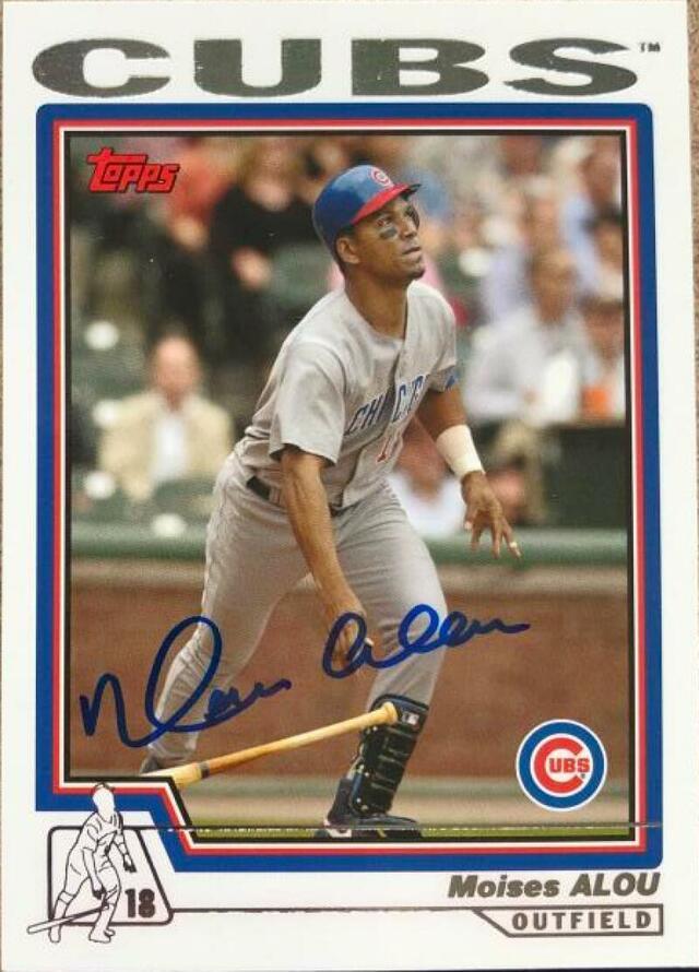 Moises Alou Signed 2004 Topps Baseball Card - Chicago Cubs - PastPros