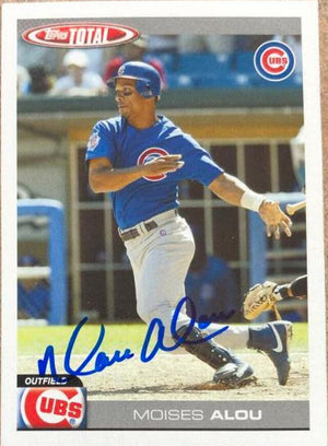 Moises Alou Signed 2004 Topps Total Baseball Card - Chicago Cubs - PastPros