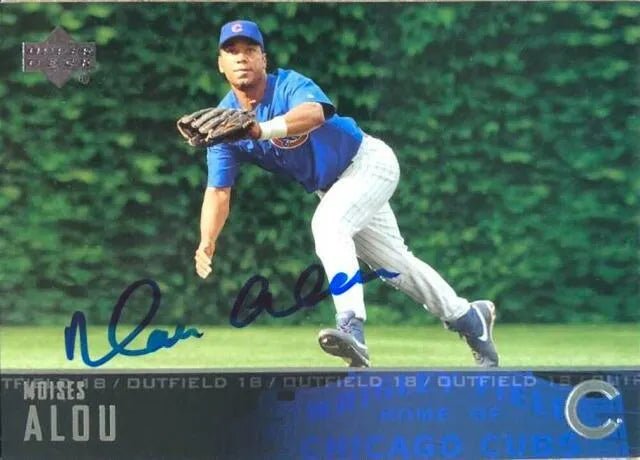 Moises Alou Signed 2004 Upper Deck Baseball Card - Chicago Cubs