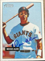 Moises Alou Signed 2005 Bowman Heritage Baseball Card - San Francisco Giants