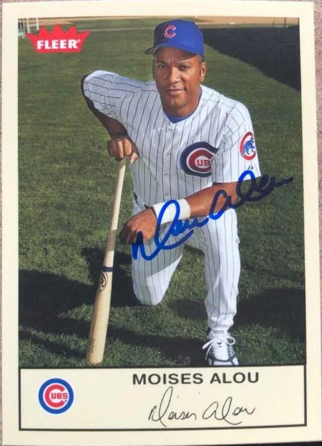 Moises Alou Signed 2005 Leaf Tradition Baseball Card - Chicago Cubs