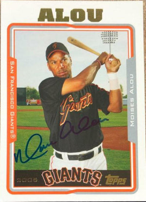 Moises Alou Signed 2005 Topps Baseball Card - San Francisco Giants - PastPros
