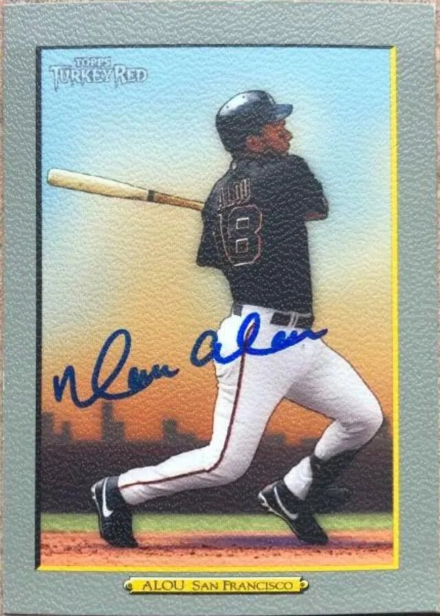 Moises Alou Signed 2005 Topps Turkey Red Baseball Card - San Francisco Giants