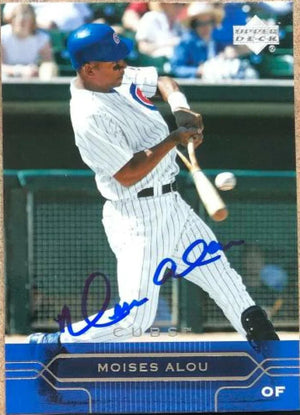 Moises Alou Signed 2005 Upper Deck Baseball Card - Chicago Cubs