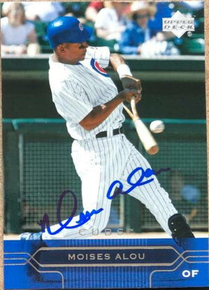 Moises Alou Signed 2005 Upper Deck Baseball Card - Chicago Cubs - PastPros
