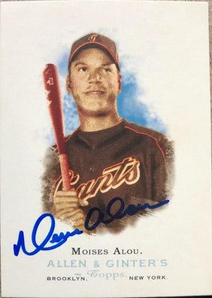 Moises Alou Signed 2006 Allen & Ginter Baseball Card - San Francisco Giants - PastPros