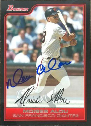 Moises Alou Signed 2006 Bowman Baseball Card - San Francisco Giants