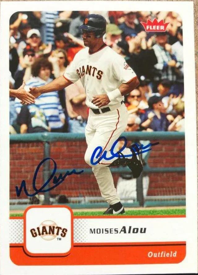 Moises Alou Signed 2006 Fleer Baseball Card - San Francisco Giants