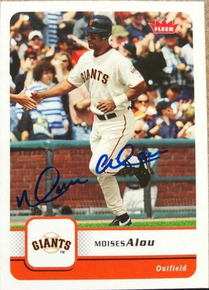 Moises Alou Signed 2006 Fleer Baseball Card - San Francisco Giants