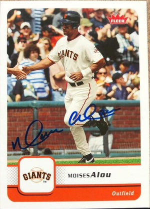 Moises Alou Signed 2006 Fleer Baseball Card - San Francisco Giants - PastPros
