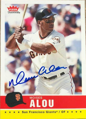 Moises Alou Signed 2006 Fleer Tradition Baseball Card - San Francisco Giants - PastPros