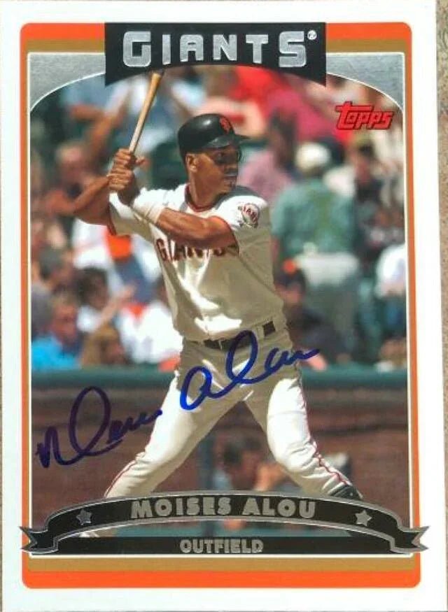 Moises Alou Signed 2006 Topps Baseball Card - San Francisco Giants