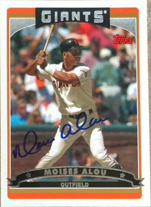Moises Alou Signed 2006 Topps Baseball Card - San Francisco Giants