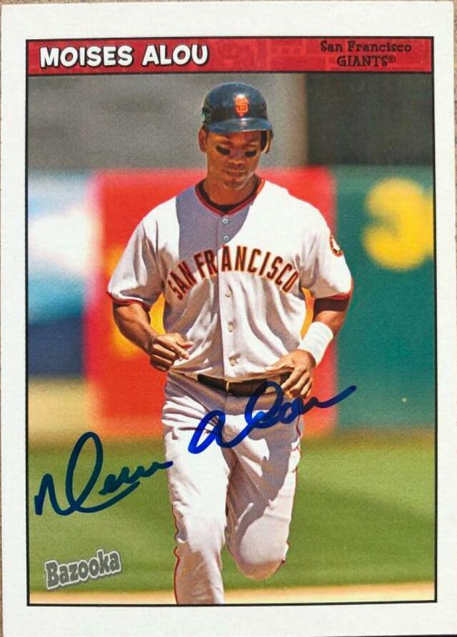 Moises Alou Signed 2006 Topps Bazooka Baseball Card - San Francisco Giants - PastPros