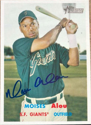 Moises Alou Signed 2006 Topps Heritage Baseball Card - San Francisco Giants - SP - PastPros