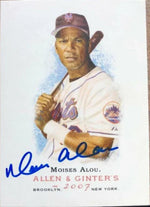 Moises Alou Signed 2007 Allen & Ginter Baseball Card - New York Mets