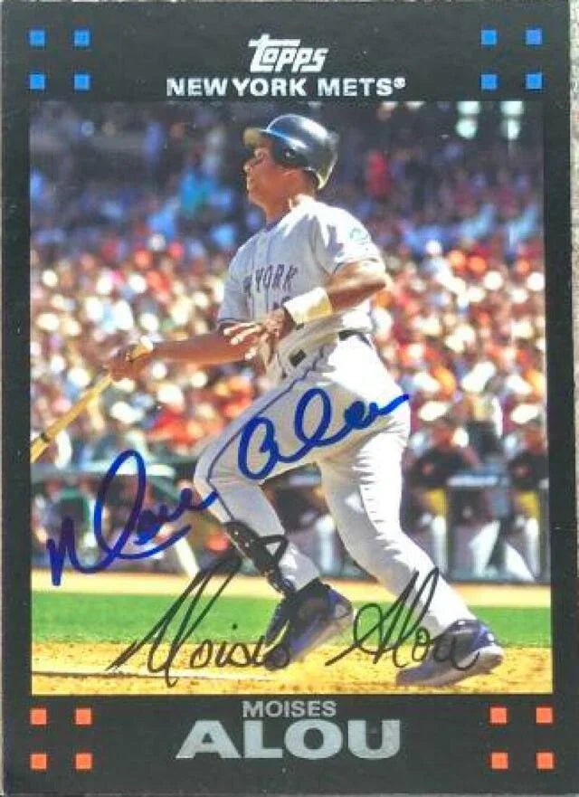 Moises Alou Signed 2007 Topps Baseball Card - New York Mets