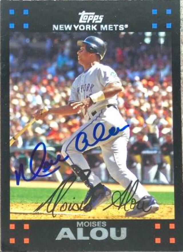 Moises Alou Signed 2007 Topps Baseball Card - New York Mets - PastPros