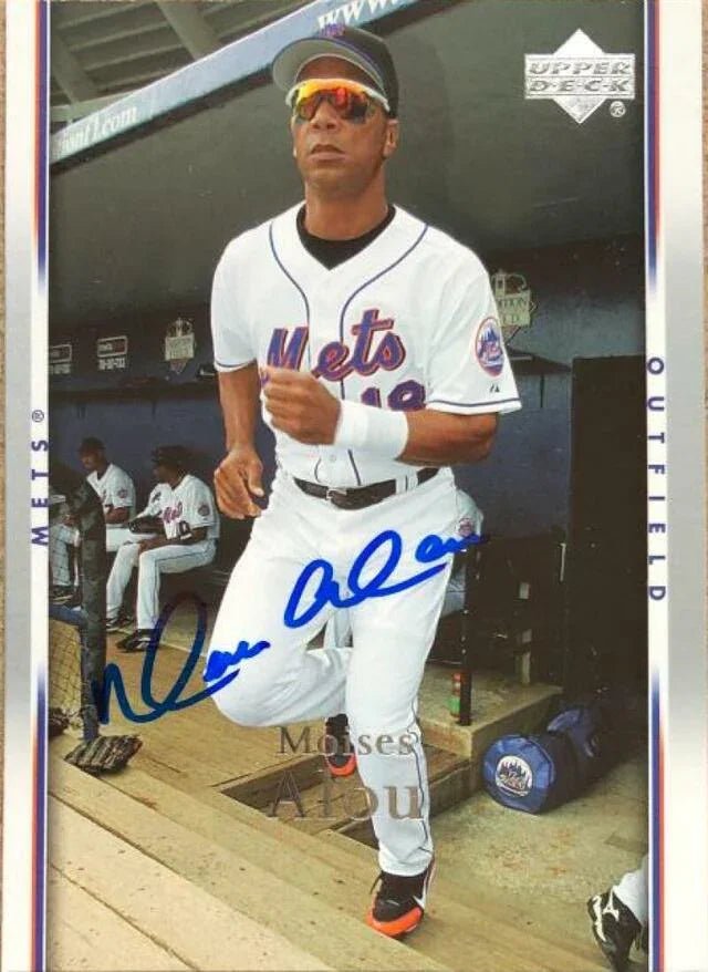 Moises Alou Signed 2007 Upper Deck Baseball Card - New York Mets