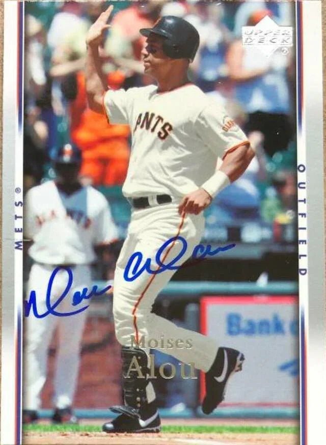 Moises Alou Signed 2007 Upper Deck Baseball Card - San Francisco Giants