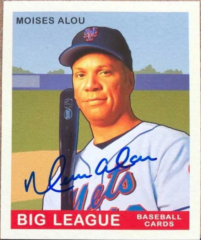 Moises Alou Signed 2007 Upper Deck Goudey Baseball Card - New York Mets
