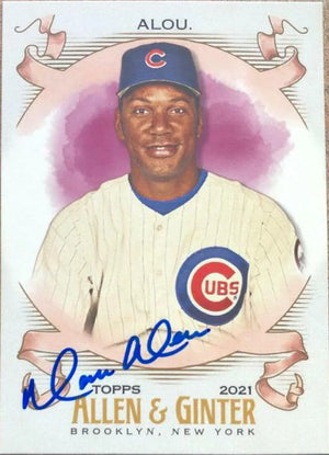 Moises Alou Signed 2021 Allen & Ginter Baseball Card - Chicago Cubs - PastPros
