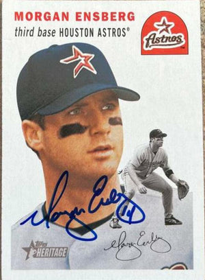 Morgan Ensberg Signed 2003 Topps Heritage Baseball Card - Houston Astros - PastPros