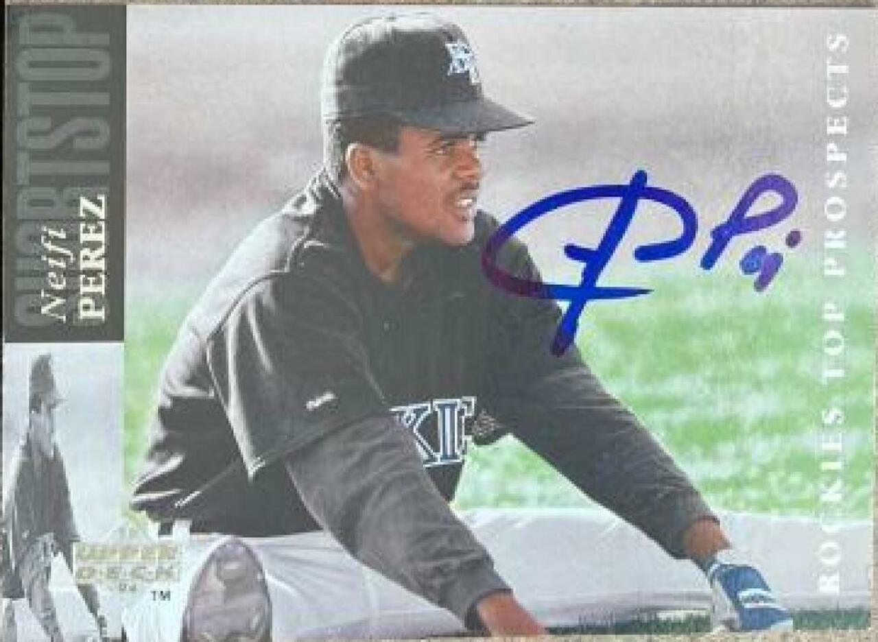 Neifi Perez Signed 1994 Upper Deck Minors Baseball Card - Colorado Rockies - PastPros