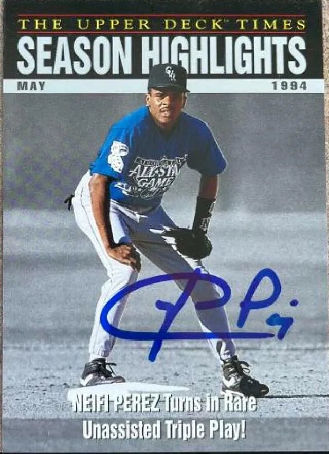Neifi Perez Signed 1995 Upper Deck Minors Baseball Card - Colorado Rockies #101