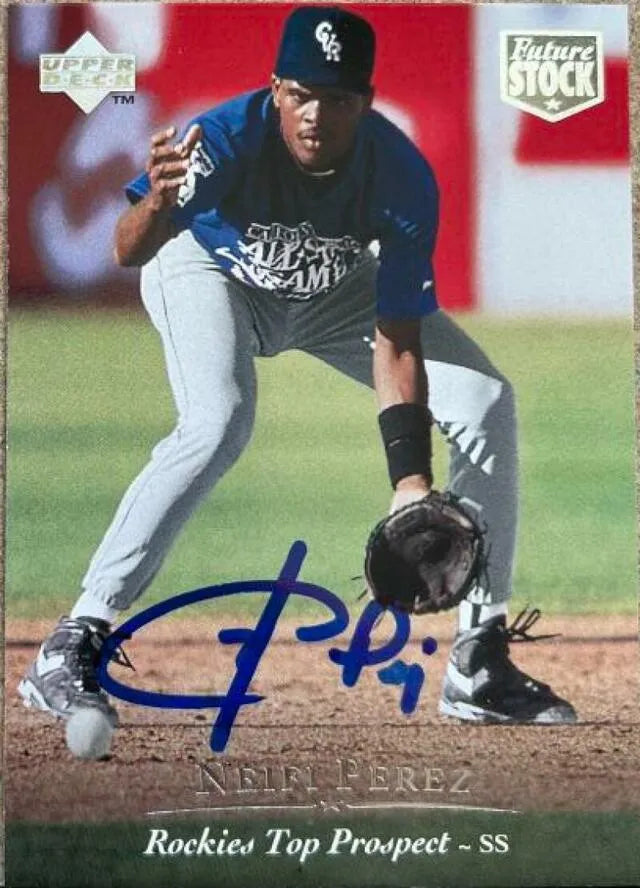 Neifi Perez Signed 1995 Upper Deck Minors Future Stock Baseball Card - Colorado Rockies - PastPros