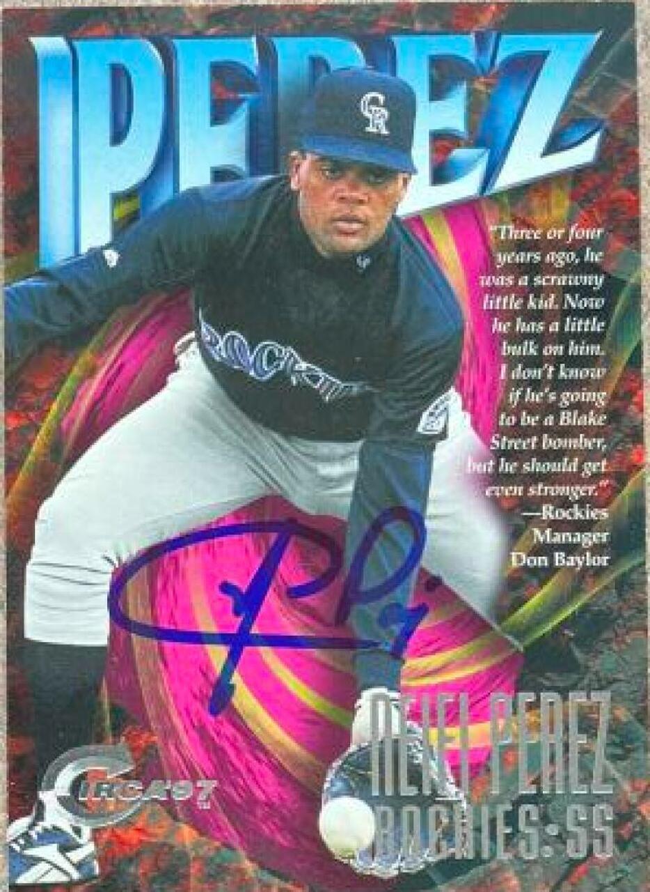 Neifi Perez Signed 1997 Circa Baseball Card - Colorado Rockies - PastPros