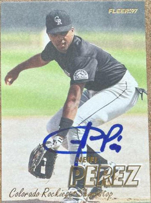 Neifi Perez Signed 1997 Fleer Baseball Card - Colorado Rockies - PastPros