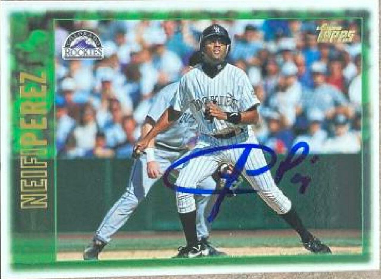 Neifi Perez Signed 1997 Topps Baseball Card - Colorado Rockies - PastPros