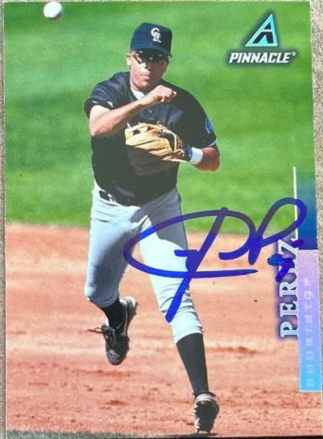 Neifi Perez Signed 1998 Pinnacle Baseball Card - Colorado Rockies