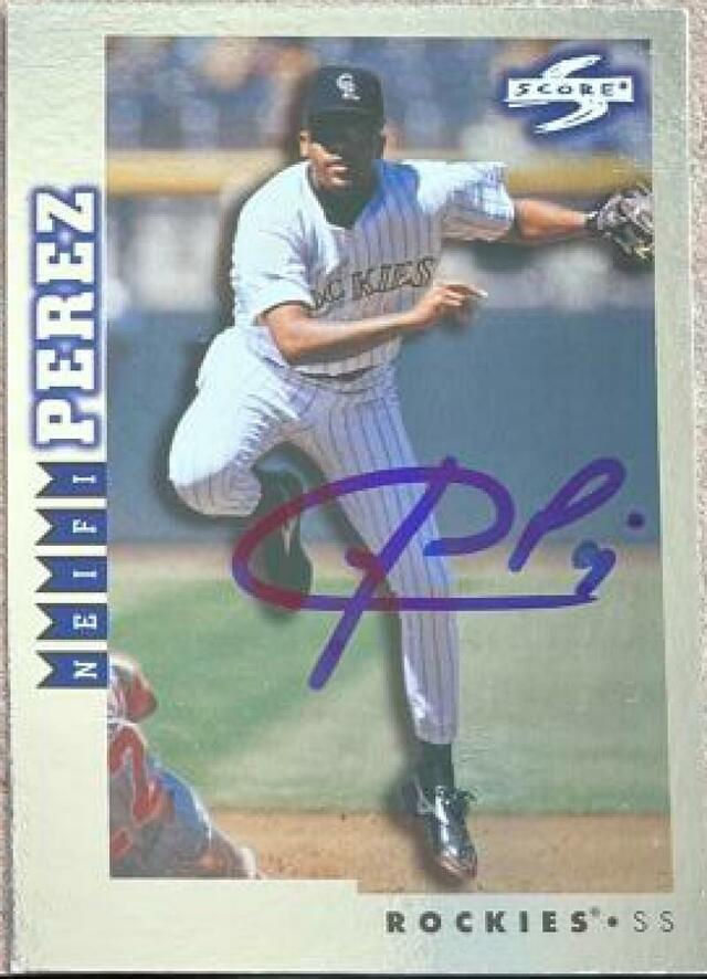 Neifi Perez Signed 1998 Score Rookie & Traded Showcase Series Baseball Card - Colorado Rockies - PastPros