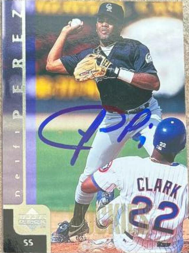 Neifi Perez Signed 1998 Upper Deck Baseball Card - Colorado Rockies - PastPros