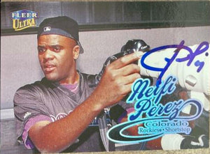 Neifi Perez Signed 1999 Fleer Ultra Baseball Card - Colorado Rockies - PastPros